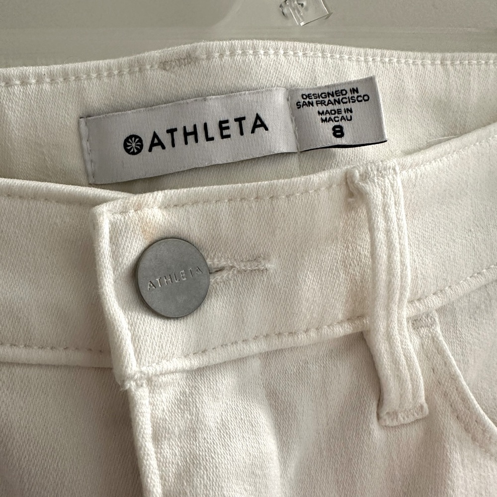 Athleta white skinny jeans